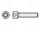 Screw; M3x8; 0.5; Head: cheese head; hex key; HEX 2,5mm; steel BOSSARD