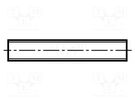 Threaded rod; M2.5; steel; zinc; DIN 975 BOSSARD