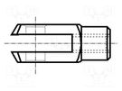 Fork joint; Øhole: 8mm; M8; right hand thread,inside; steel BOSSARD