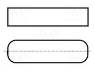 Parallel key; BN 4629; DIN 6885; acid resistant steel A4; W: 3mm BOSSARD