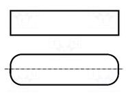Parallel key; BN 4629; DIN 6885; acid resistant steel A4; W: 3mm BOSSARD