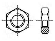 Nut; hexagonal; M8; 1.25; steel; Plating: zinc; 13mm; BN 124 BOSSARD