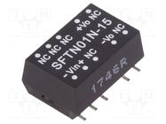 Converter: DC/DC; 1W; Uin: 21.6÷26.4V; Uout: 15VDC; Iout: 67mA; SMT MEAN WELL