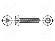 Screw; for metal; 4x8; Head: cheese head; Pozidriv; PZ2; zinc BOSSARD