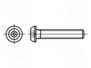 Screw; M4x12; 0.7; Head: button; hex key with protection; ISO 7380 BOSSARD