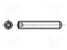 Screw; M8x10; 1.25; Head: without head; hex key; HEX 4mm; steel BOSSARD