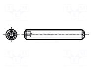 Screw; M8x10; 1.25; Head: without head; hex key; HEX 4mm; steel BOSSARD