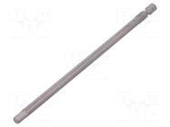 Screwdriver bit; hex key; HEX 5mm; 1/4"; Overall len: 152mm WERA