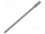 Screwdriver bit; Phillips; PH1; 1/4"; Overall len: 127mm WERA
