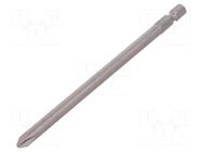 Screwdriver bit; Phillips; PH2; 1/4"; Overall len: 127mm WERA