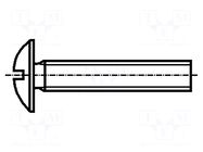 Screw; M8x60; 1.25; Head: button; slotted; 1.8mm; steel BOSSARD