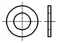 Washer; round; M12; D=27mm; h=2.5mm; steel; Plating: zinc; BN 84519 BOSSARD