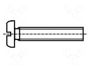 Screw; M3x16; Head: cheese head; slotted; 0.8mm; steel; zinc BOSSARD