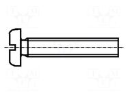 Screw; M2.5x5; Head: cheese head; slotted; 0,6mm; steel; zinc BOSSARD