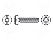 Screw; for metal; 4x16; Head: cheese head; slotted,Torx®; TX20,1mm BOSSARD