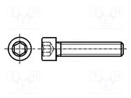 Screw; M10x40; 1.5; Head: cheese head; hex key; HEX 8mm; steel; zinc BOSSARD