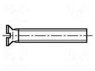Screw; M3x6; 0.5; Head: countersunk; slotted; 0.6mm; steel; zinc BOSSARD