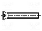 Screw; M4x16; 0.7; Head: countersunk; slotted; 0,8mm; steel; zinc BOSSARD