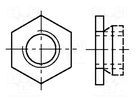 Nut; hexagonal; M3; A1 stainless steel; 6.4mm; BN 642; push-on BOSSARD