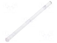 Fiber for LED; Ø2mm; L: 29.2mm; round; Front: convex; straight FIX&FASTEN