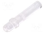Fiber for LED; Ø3mm; L: 8.7mm; round; Front: convex; straight FIX&FASTEN