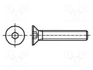 Screw; M4x8; 0.7; Head: countersunk; hex key; HEX 2,5mm; steel; zinc BOSSARD