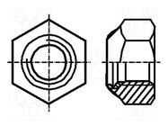 Nut; hexagonal; M10; 1.5; A2 stainless steel; 17mm; BN 637; DIN 985 BOSSARD