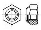 Nut; hexagonal; M3; 0.5; A2 stainless steel; 5.5mm; BN 637; DIN 985 BOSSARD