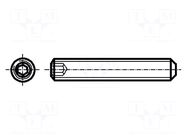 Screw; M3x16; 0.5; Head: without head; hex key; HEX 1.5mm; steel BOSSARD