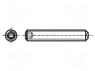 Screw; M4x12; 0.7; Head: without head; hex key; HEX 2mm; DIN 916 BOSSARD
