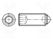 Ball latch; steel; BN 20214; Thread: M4; 8mm; Plating: black finish BOSSARD
