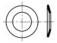 Washer; spring,conical; M12; D=29mm; h=3.95mm; spring steel BOSSARD