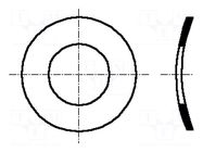 Washer; spring,split; M1,6; D=4mm; h=0.45mm; A2 stainless steel BOSSARD