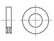 Washer; round; M2; D=5.3mm; h=1.5mm; polyamide; BN 1078 BOSSARD