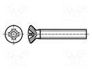 Screw; M4x5; 0.7; Head: countersunk; Phillips; PH2; steel; zinc BOSSARD