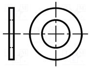 Washer; round; M4; D=8mm; h=0.8mm; steel; Plating: zinc; DIN 1440 BOSSARD