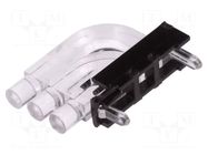 Fiber for LED; Ø2mm; No.of mod: 3; round; Front: convex MENTOR