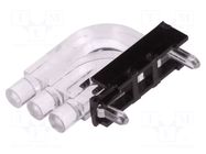 Fiber for LED; Ø2mm; No.of mod: 3; round; Front: convex MENTOR