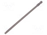 Screwdriver bit; hex key; HEX 4mm; 1/4"; Overall len: 152mm WERA