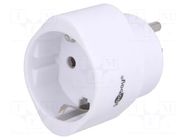 Adapter; Plug: with earthing; Colour: white Goobay