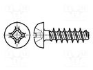 Screw; 3x10; Head: button; Phillips; PH1; A2 stainless steel BOSSARD