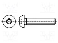 Screw; M3x10; 0.5; Head: button; Torx®; TX10; steel; zinc; ISO 7380 BOSSARD