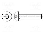 Screw; M3x8; 0.5; Head: button; Torx®; TX10; steel; zinc; ISO 7380 BOSSARD