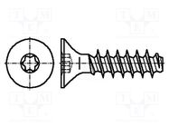 Screw; for plastic; 2.5x6; Head: countersunk; Torx®; TX08; zinc BOSSARD