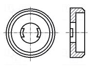 Washer; round,specialist; M4; D=10.5mm; h=2.8mm; polyamide BOSSARD