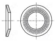 Washer; conical; M10; D=22mm; h=2.75mm; A2 stainless steel BOSSARD