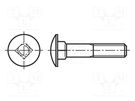 Screw; M8x130; 1.25; Head: button; A2 stainless steel; DIN 603 BOSSARD