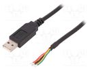 Module: cable integrated; USB; lead; 5V; USB A; 1.8m FTDI