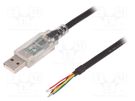 Module: cable integrated; RS232,USB; lead; 1.8m; 3.3VDC; USB A FTDI