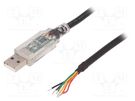 Module: cable integrated; RS232,USB; lead; 5m; 5VDC; USB A FTDI